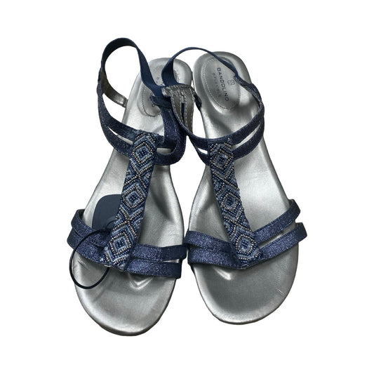 Sandals Heels Wedge By Bandolino In Grey, Size:9.5