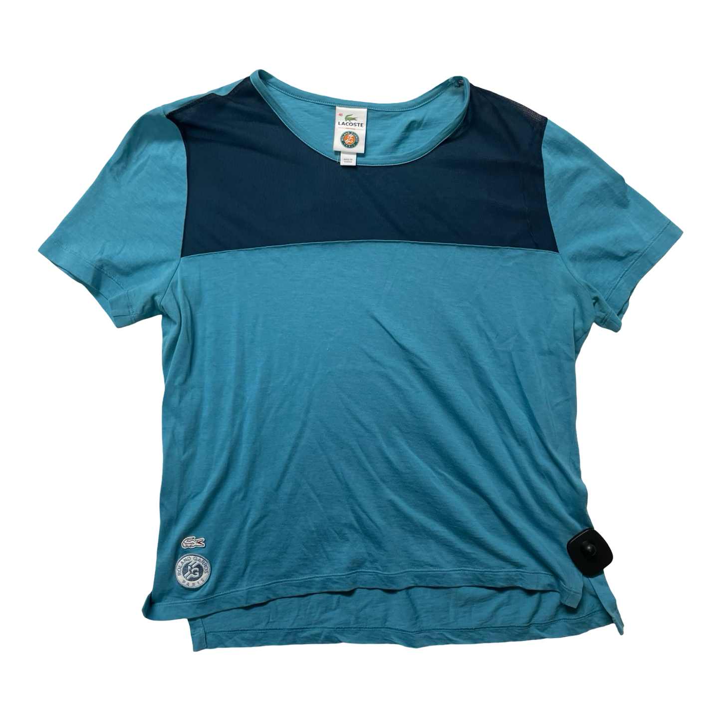 Top Ss By Lacoste In Blue, Size:M