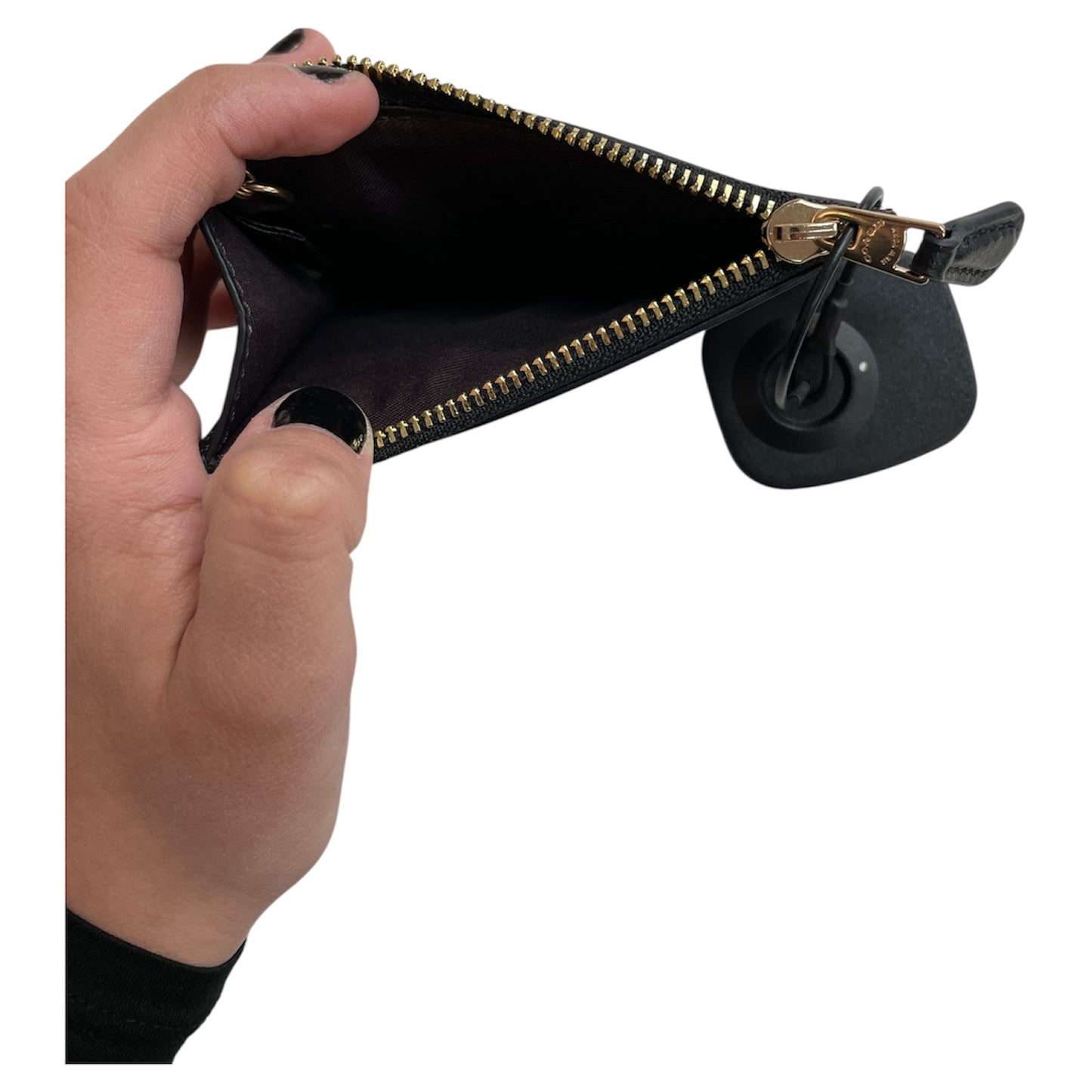 Wallet Designer By Coach In Black & Brown, Size:Small
