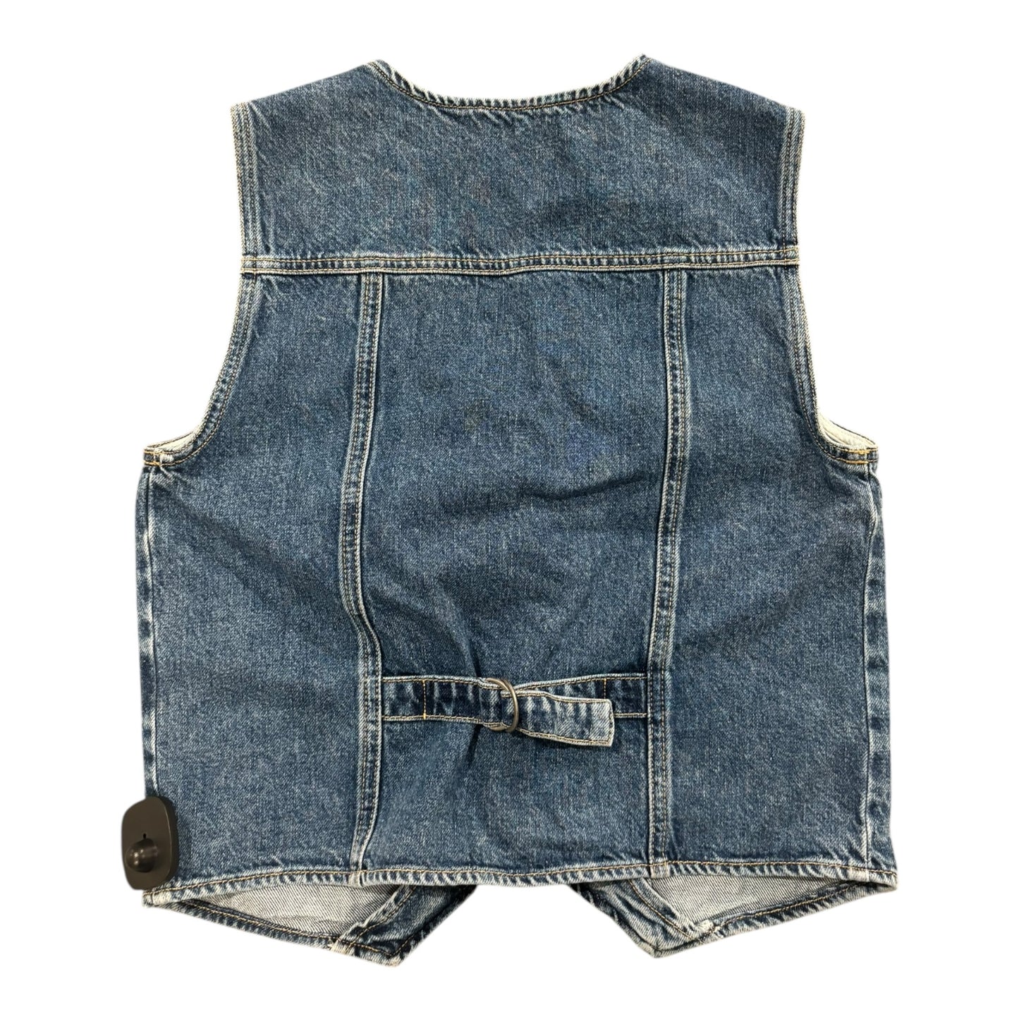 Vest Designer By Reformation In Blue Denim, Size:Xs