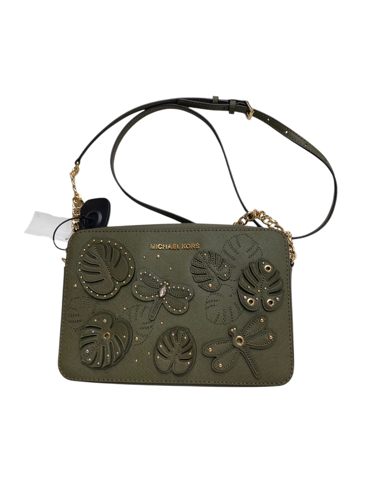 Handbag Designer By Michael Kors In Green, Size:Medium