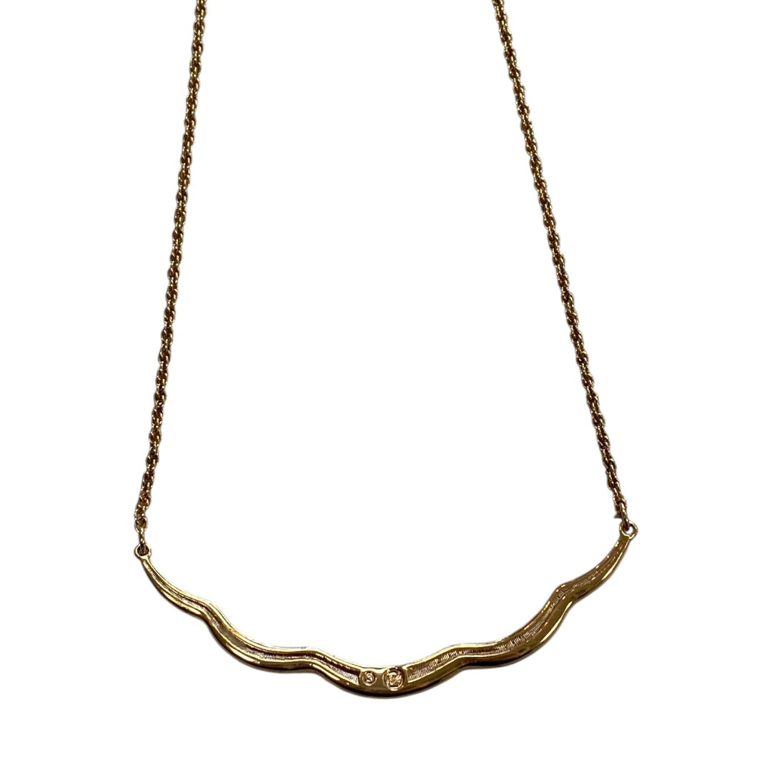 Necklace Designer By Swarovski In Gold