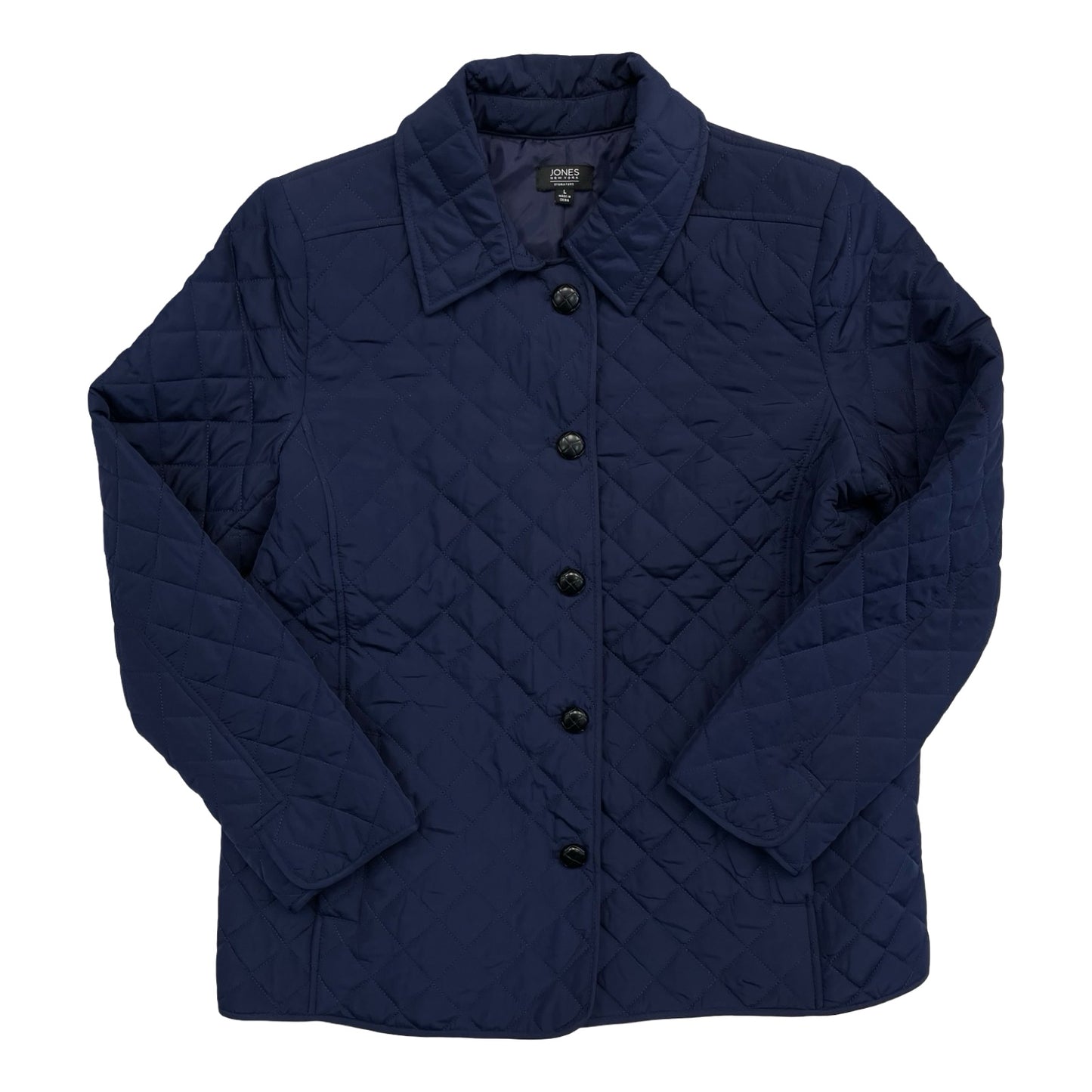 Jacket Puffer & Quilted By Jones New York In Navy, Size:L