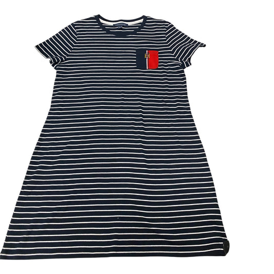 Dress Casual Midi By Tommy Hilfiger In Striped Pattern, Size:Xl