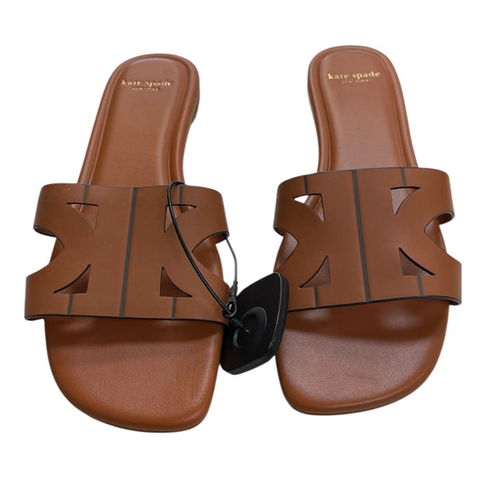 Sandals Designer By Kate Spade In Brown, Size:8.5