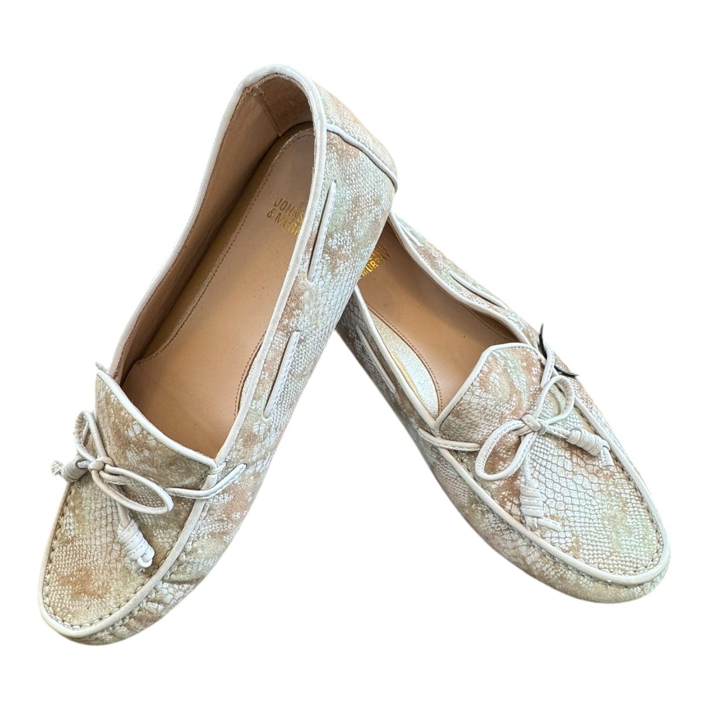 Shoes Flats By Johnston & Murphy In Snakeskin Print, Size:7