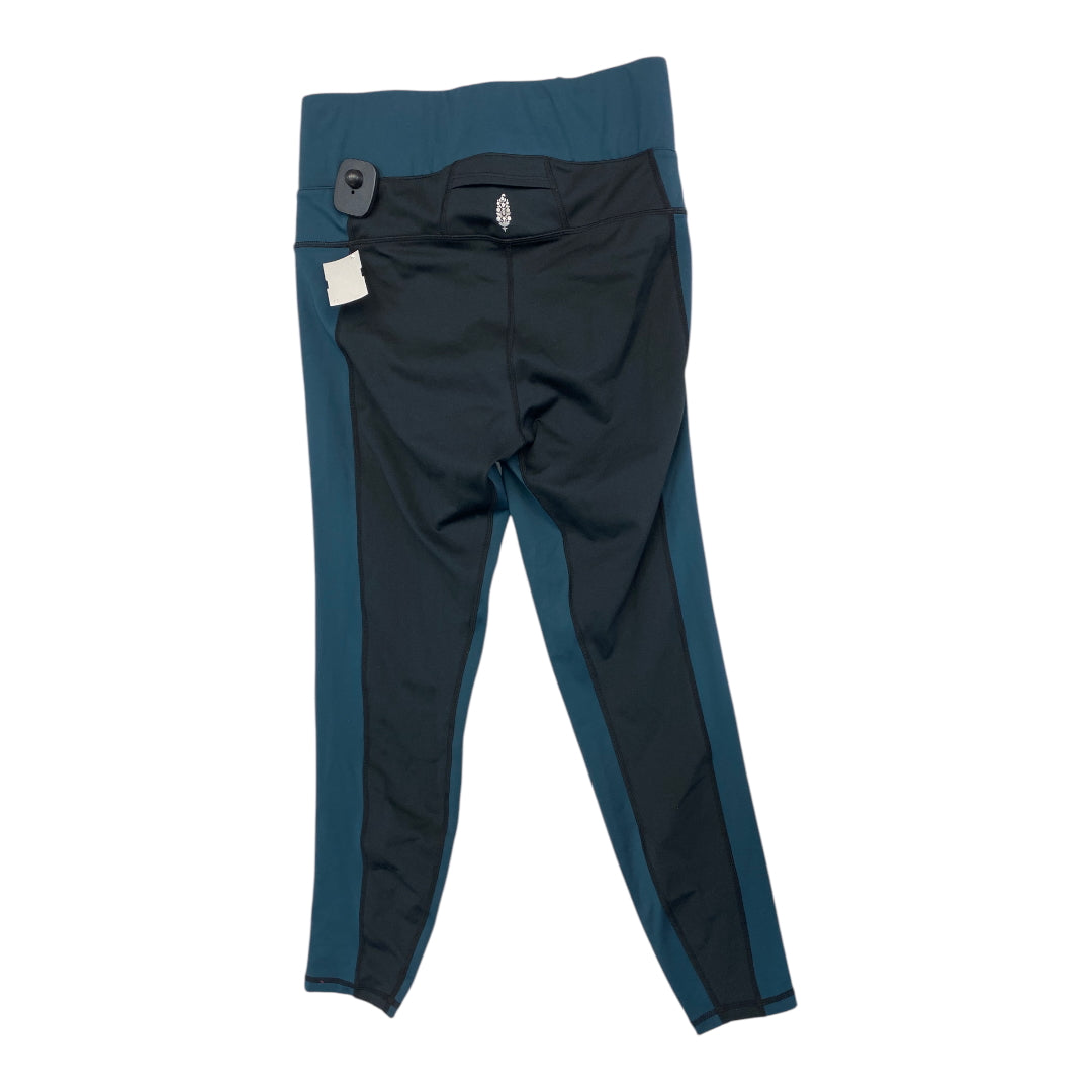 Athletic Leggings By Free People In Black & Blue, Size:M