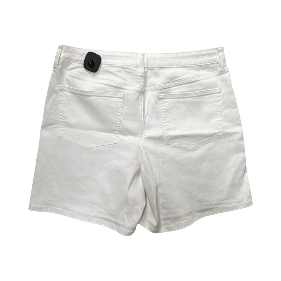 Shorts By Lands End In White Denim, Size:14