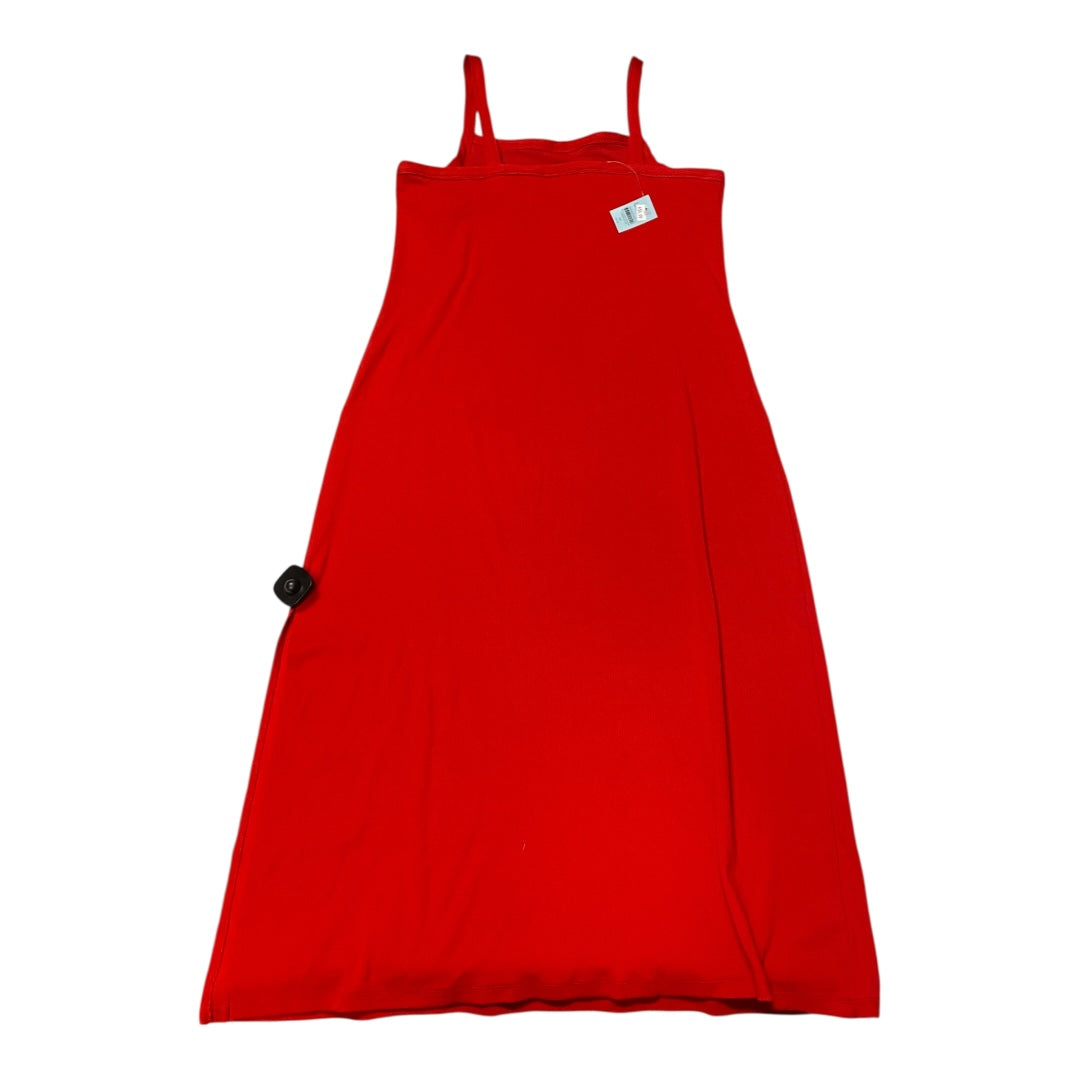 Dress Casual Midi By Loft In Red, Size:12P