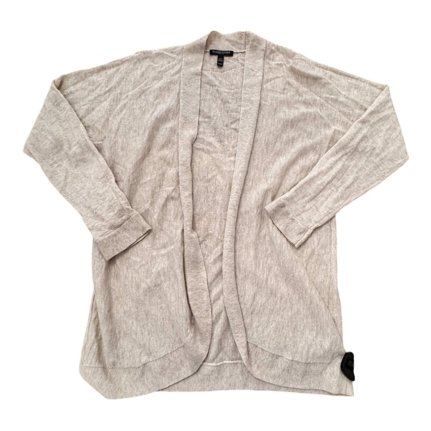 Sweater Cardigan Designer By Eileen Fisher In Tan, Size:Sp