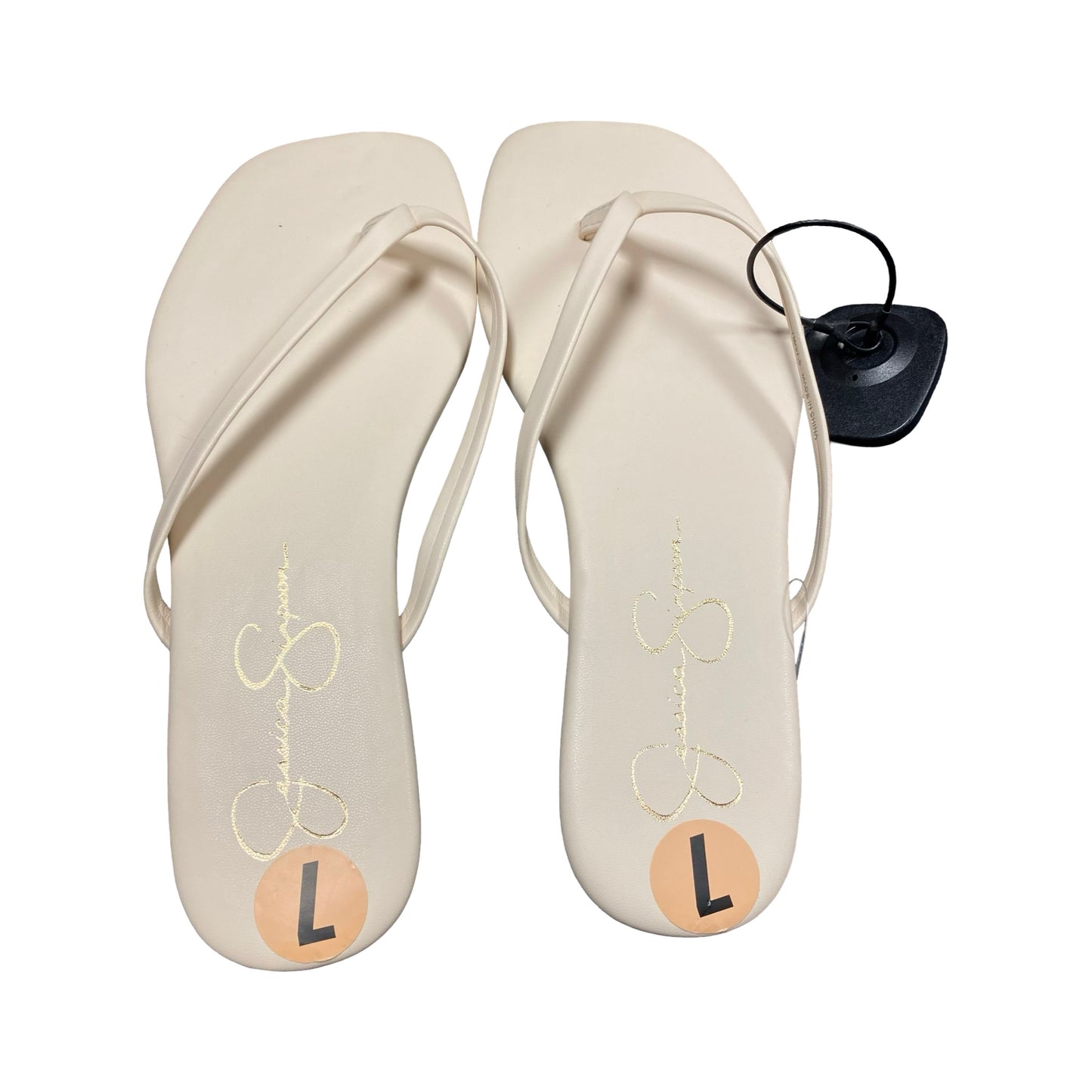 Sandals Flip Flops By Jessica Simpson In Tan, Size:7