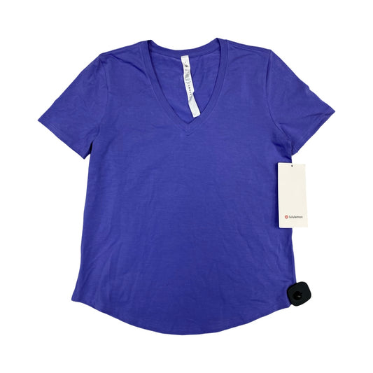 Athletic Top Ss By Lululemon In Purple, Size:4