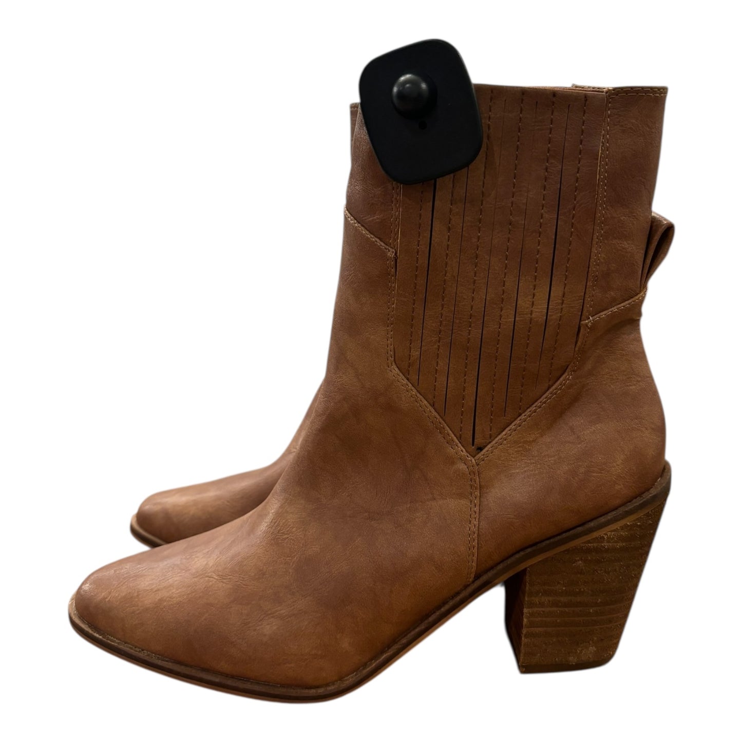 Boots Ankle Heels By LETS SEE STYLE  In Brown, Size:11