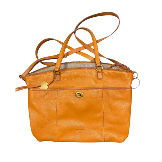 Handbag Leather By Margot In Brown, Size:Medium