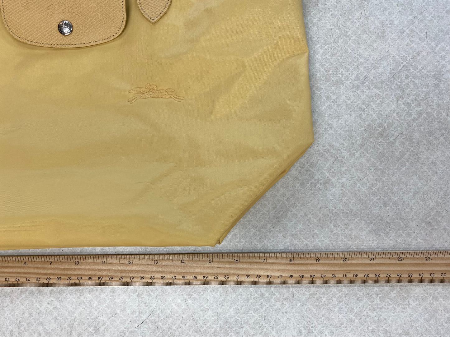 Handbag Designer By Longchamp In Yellow, Size:Large