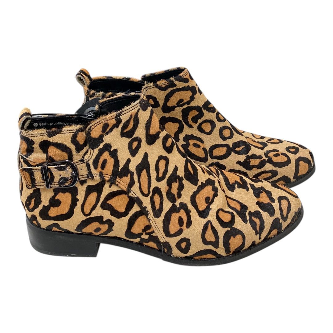 Boots Ankle Heels By Blondo In Animal Print, Size:9