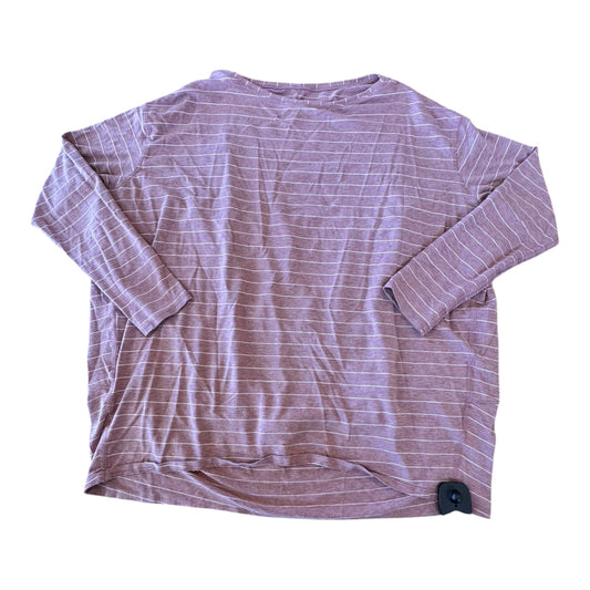 Athletic Top Ls Crewneck By Lululemon In Striped Pattern, Size:8