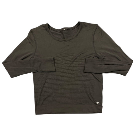 Athletic Top Ls Collar By Lululemon In Black, Size:S
