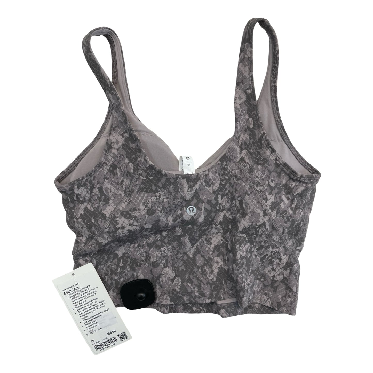 Athletic Tank Top By Lululemon In Grey, Size:10