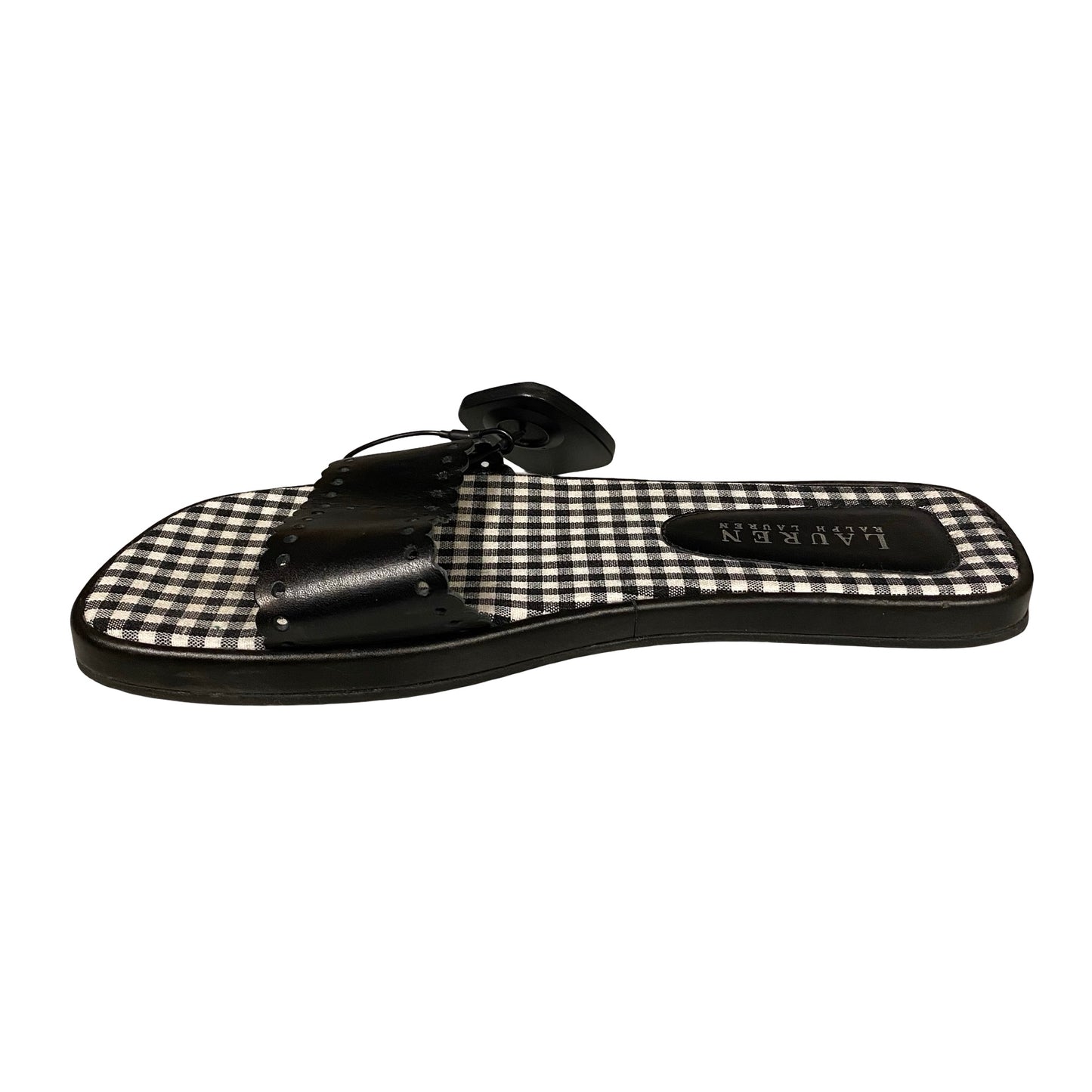 Sandals Flats By Ralph Lauren In Black & White, Size:7