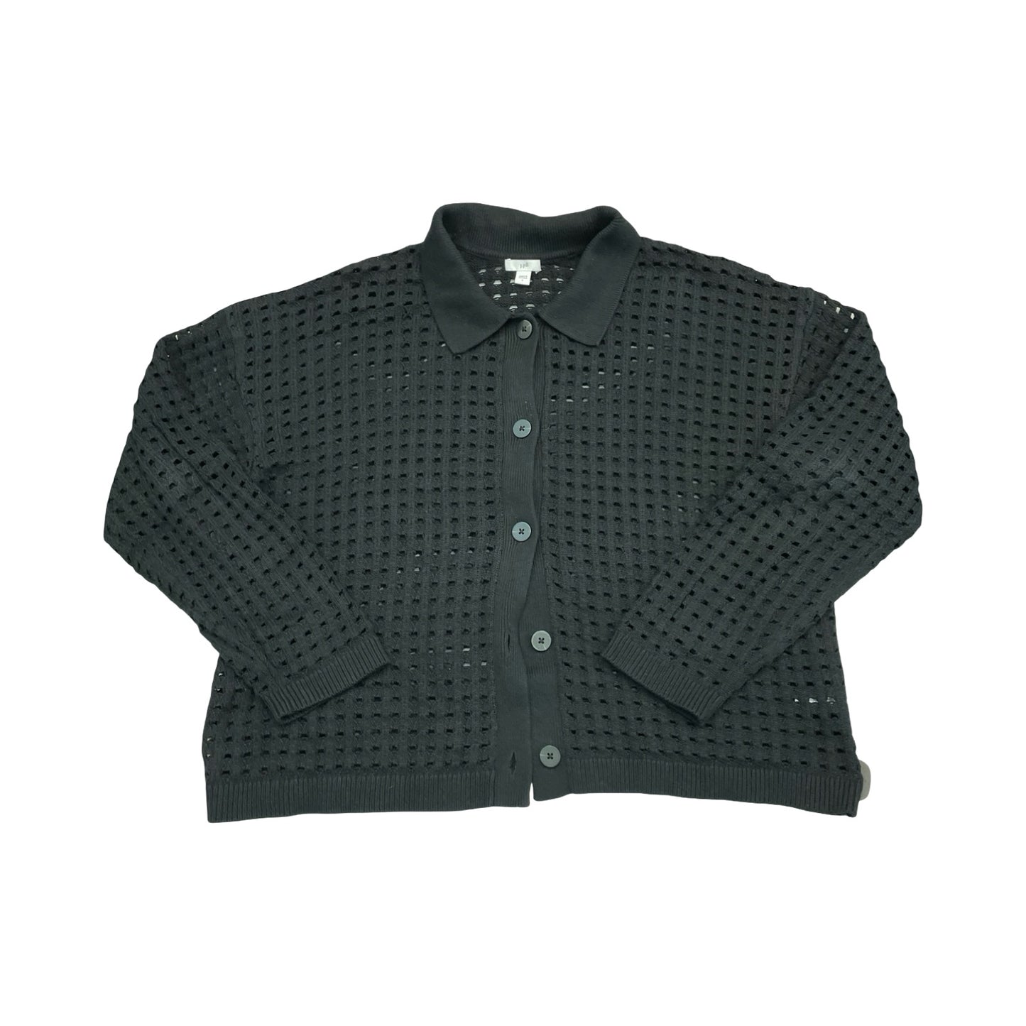 Sweater Cardigan By J. Jill In Black, Size:L