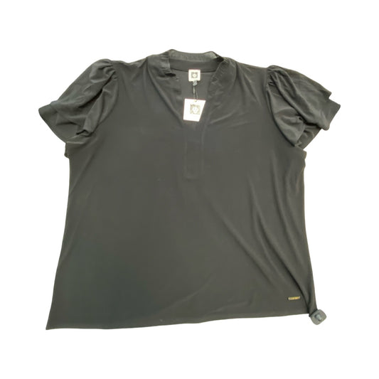 Top Ss By Anne Klein In Black, Size:3X