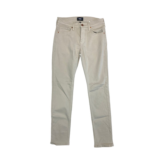 Jeans Straight By Paige In Cream Denim, Size:8
