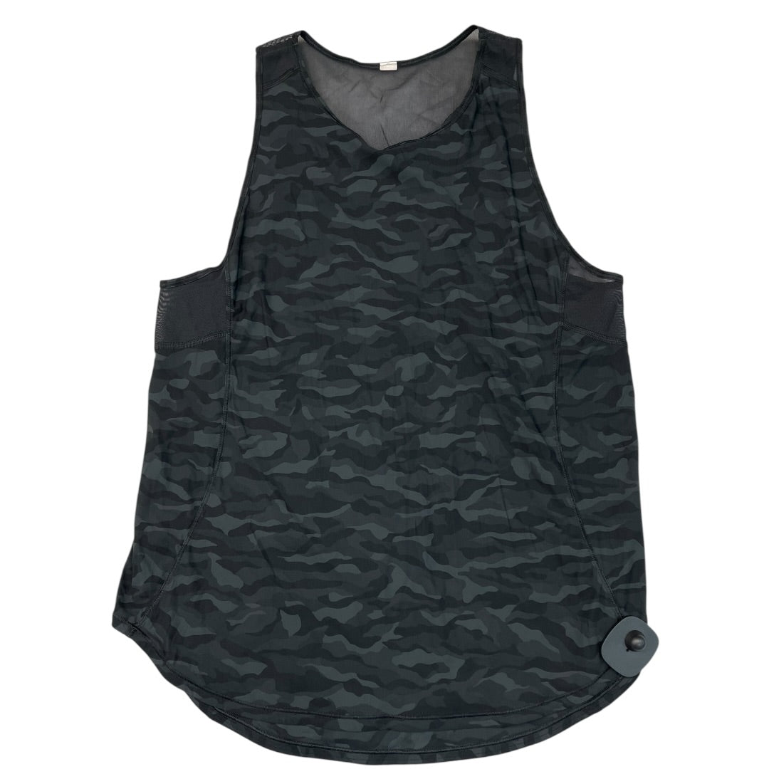 Athletic Tank Top By Lululemon In Camouflage Print, Size:6