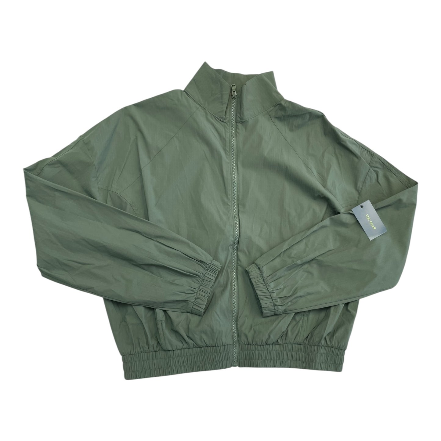 Athletic Jacket By Tek Gear In Green, Size:L