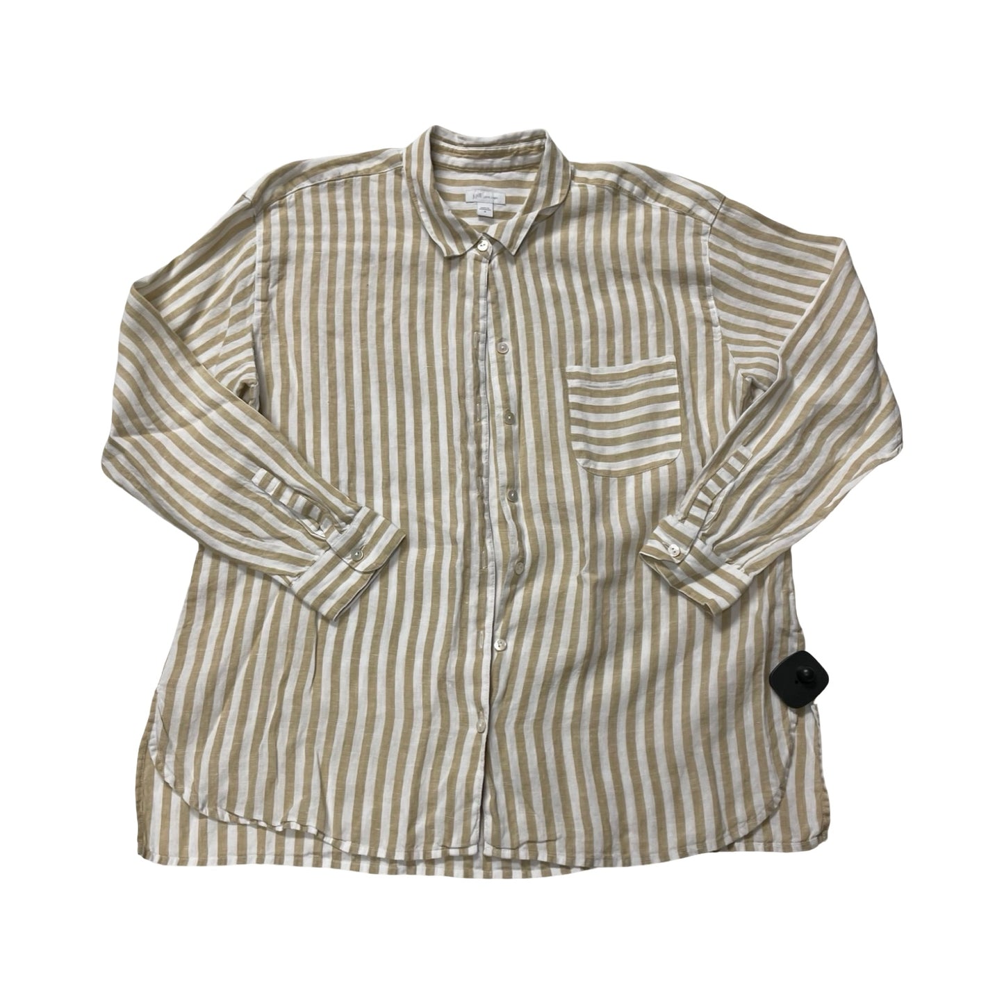 Top Ls By J. Jill In Tan & White, Size:M