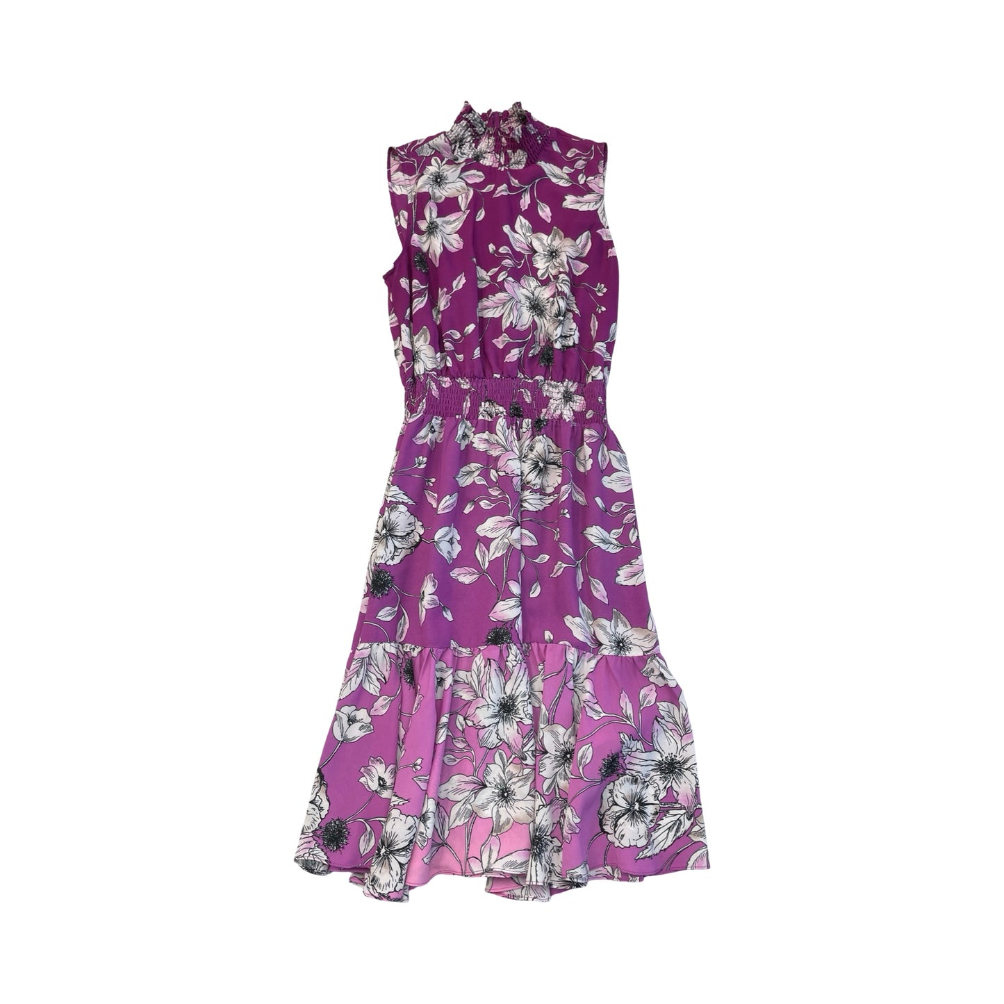 Dress Casual Midi By Nanette By Nanette Lepore In Purple & White, Size:8