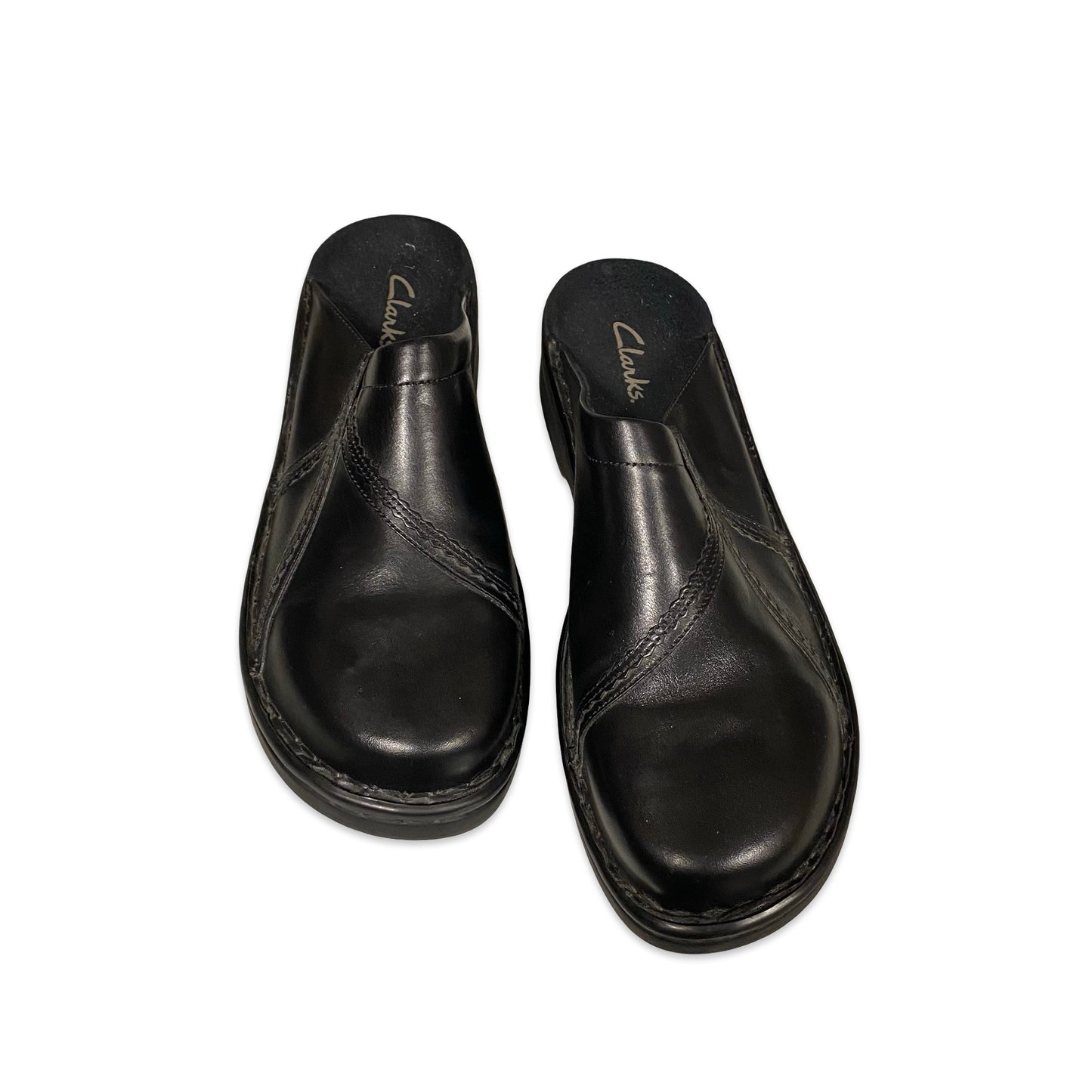 Shoes Flats By Clarks In Black, Size:12