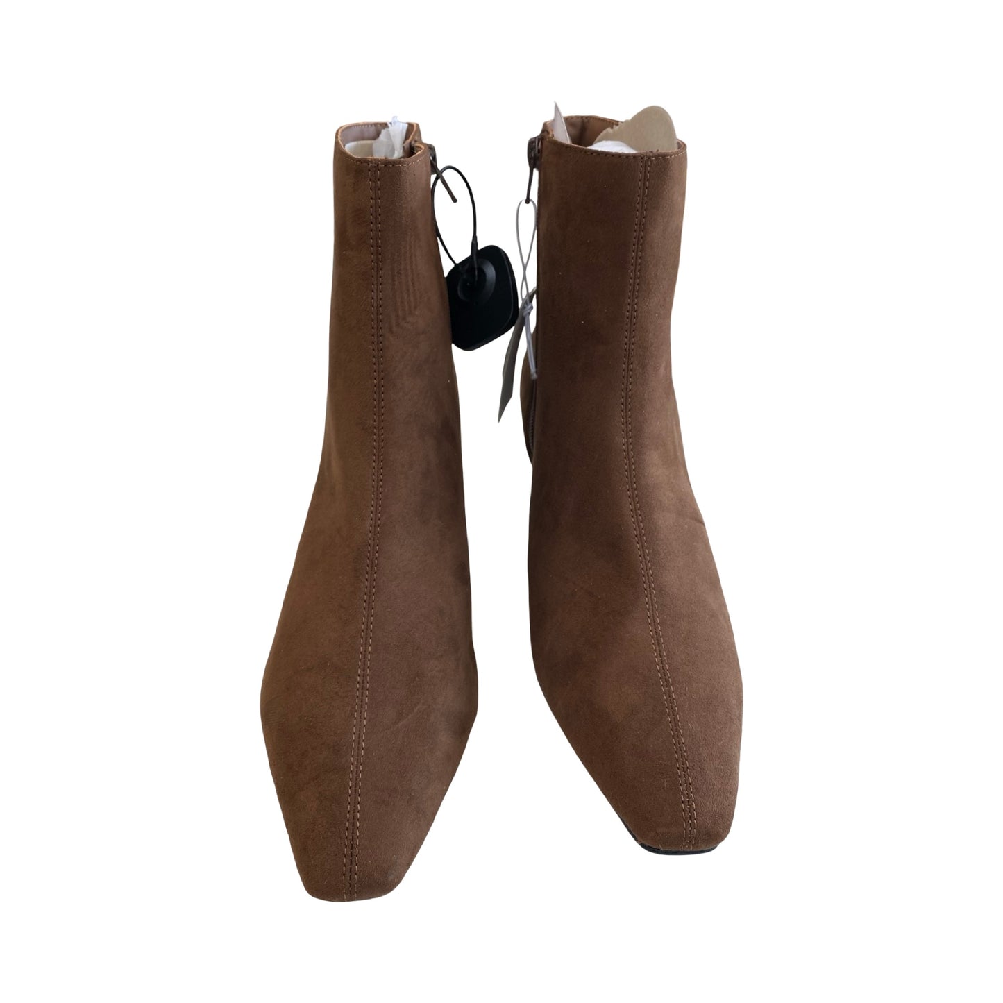 Boots Ankle Heels By Gap In Brown, Size:10