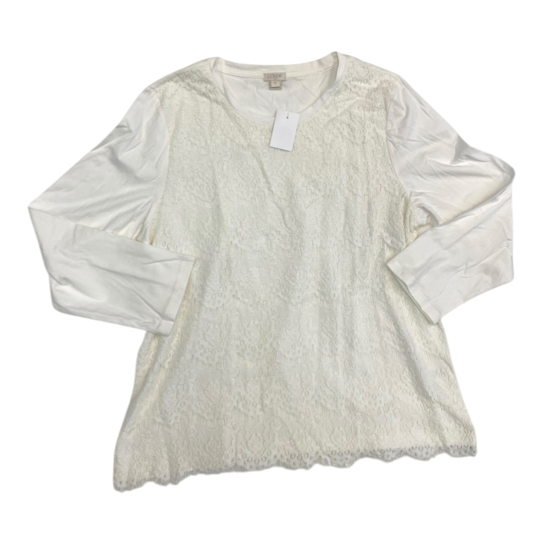 Top Ls By J. Crew In Cream, Size:Xl