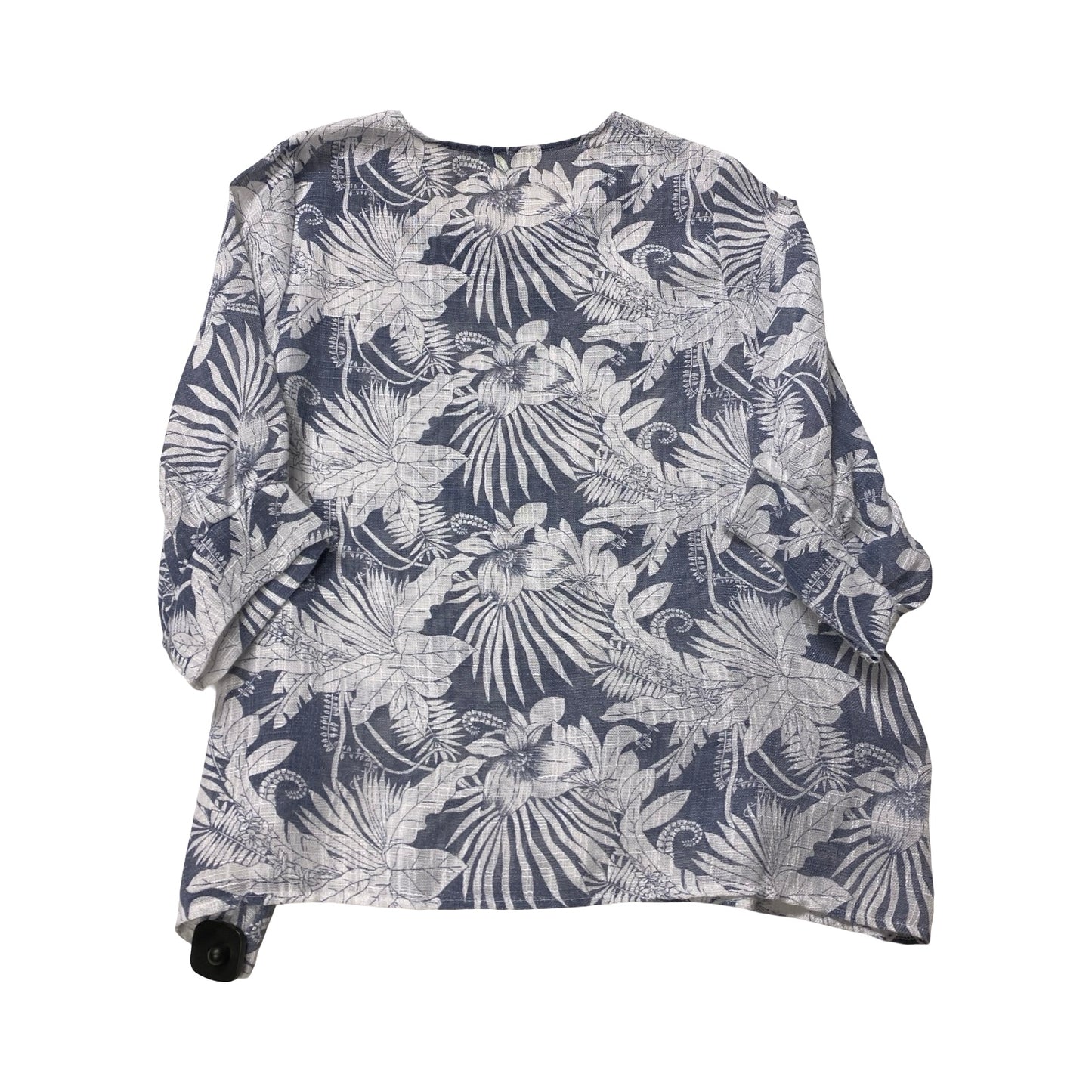 Top Ls By Cmc In Blue & White, Size:1X