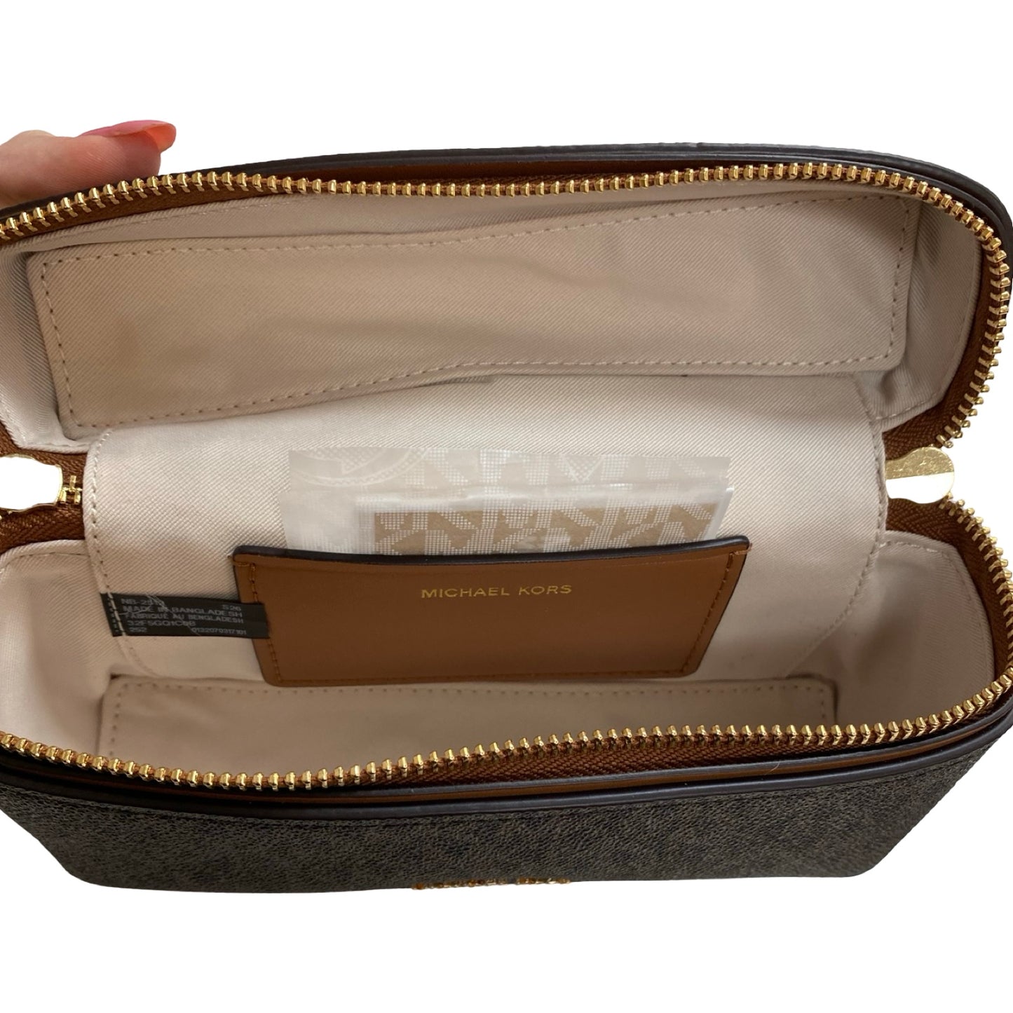 Handbag Designer By Michael Kors In Brown, Size:Small