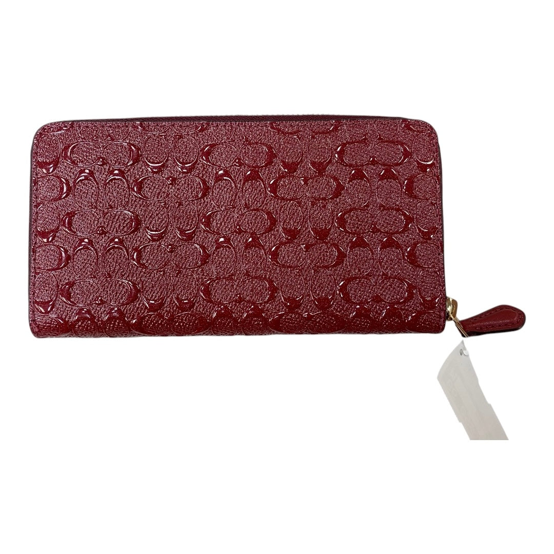 Wallet Designer By Coach In Red, Size:Medium