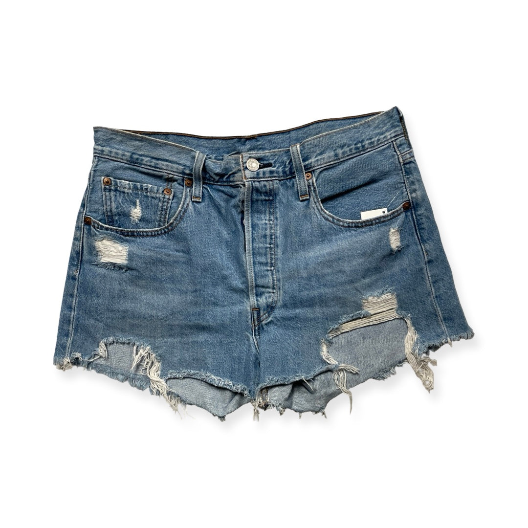 Shorts By Levis In Blue Denim, Size:12