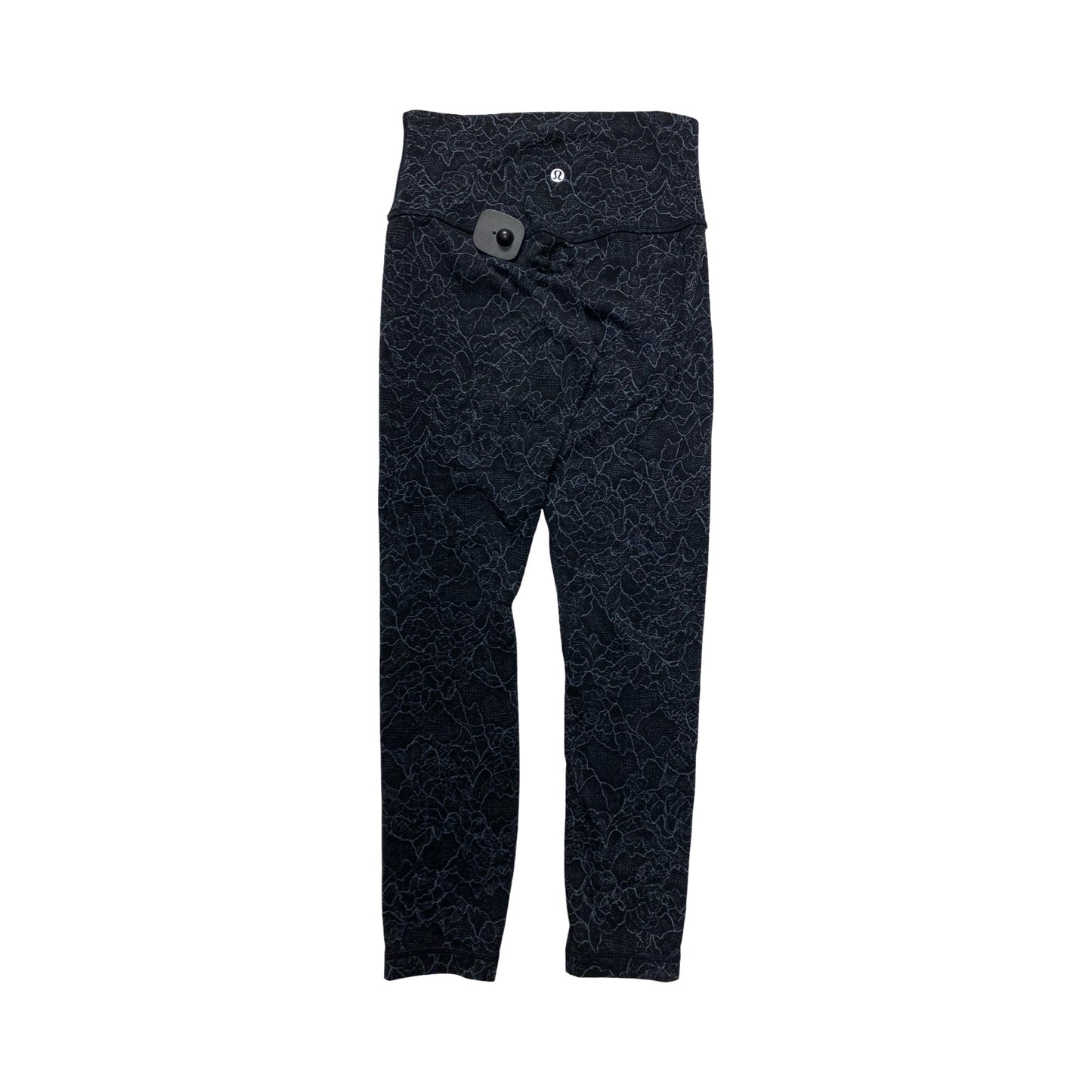 Athletic Leggings By Lululemon In Black & Grey, Size:4