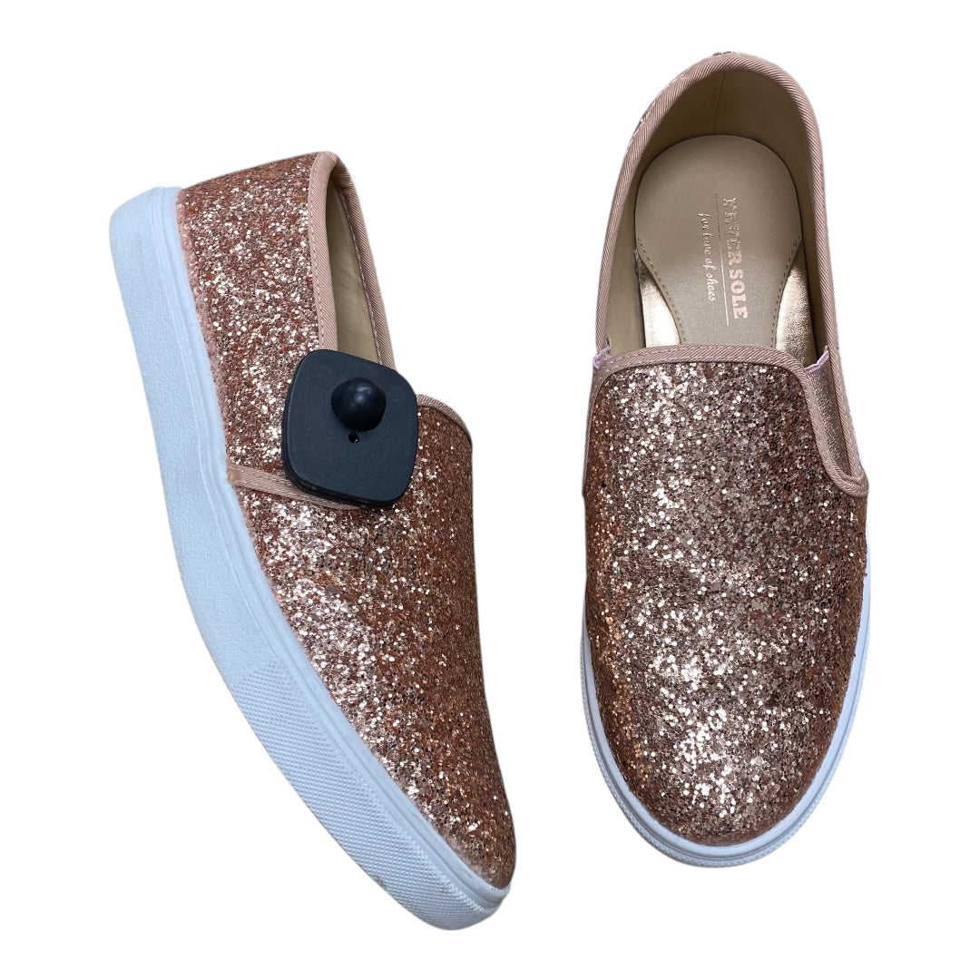 Shoes Flats By Fever Sole In Rose Gold, Size:9.5