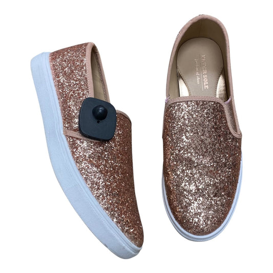Shoes Flats By Fever Sole In Rose Gold, Size:9.5