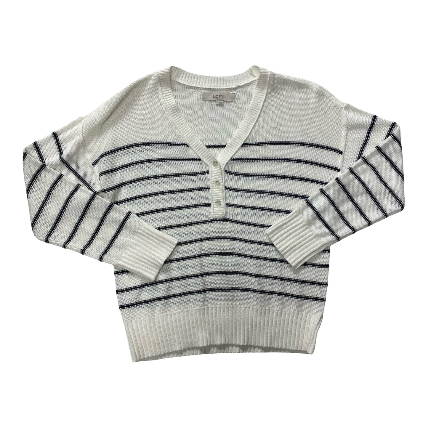 Sweater By Loft In Striped Pattern, Size:S