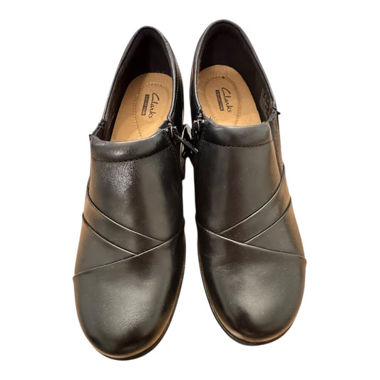 Shoes Heels Wedge By Clarks In Black, Size:8.5