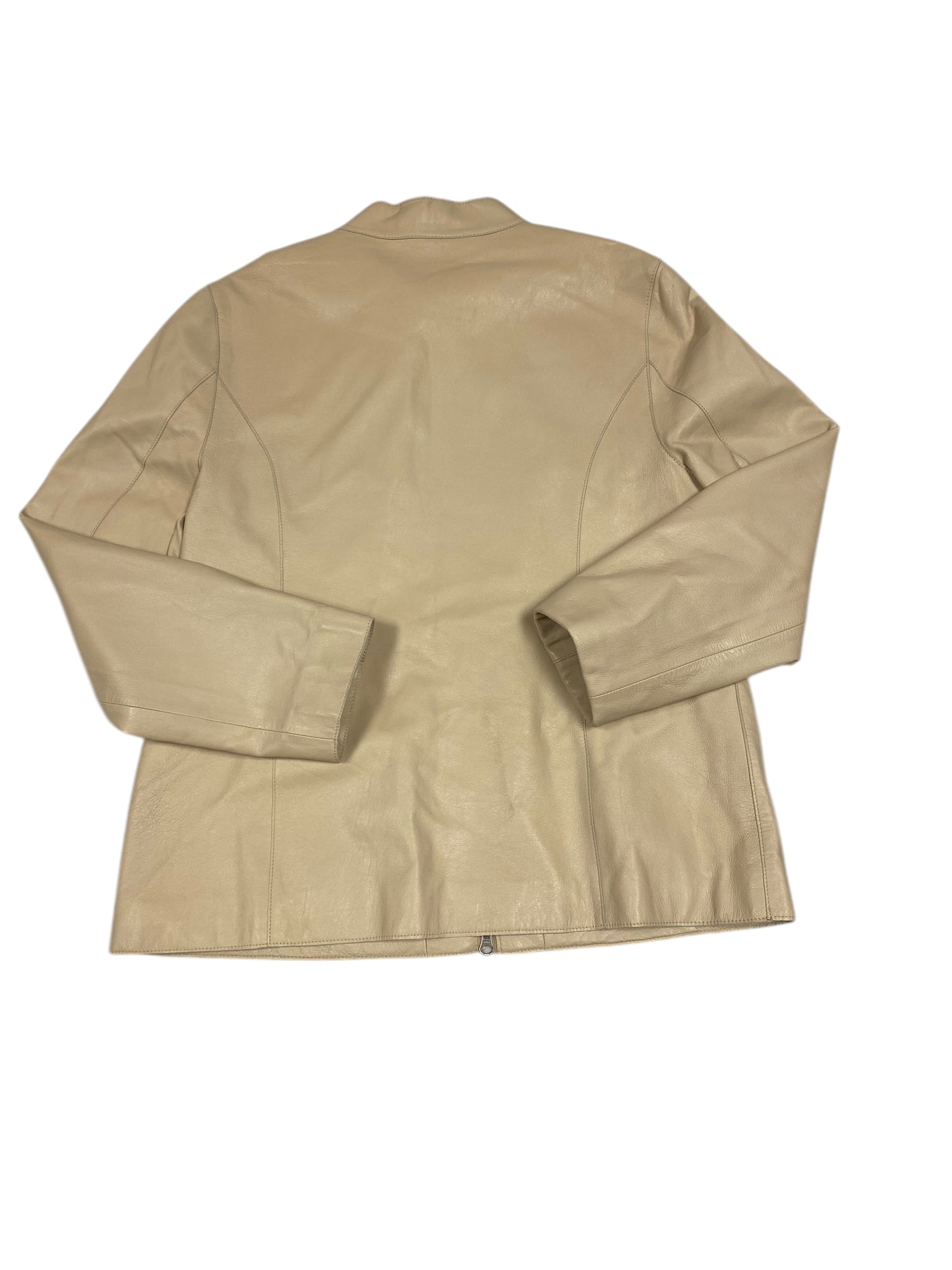 Jacket Leather By Cmc In Cream, Size:Xl