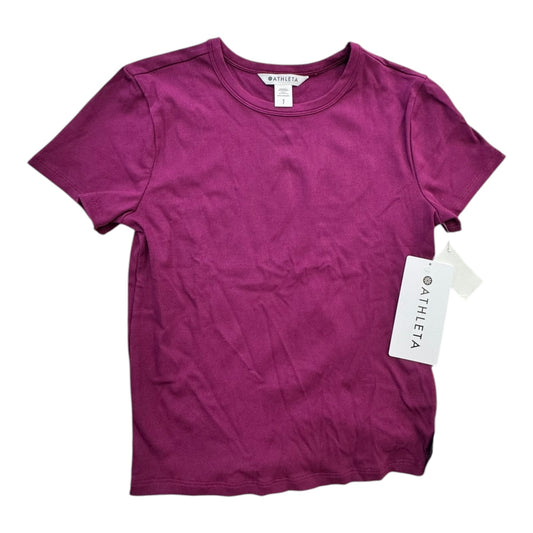 Athletic Top Ss By Athleta In Purple, Size:S