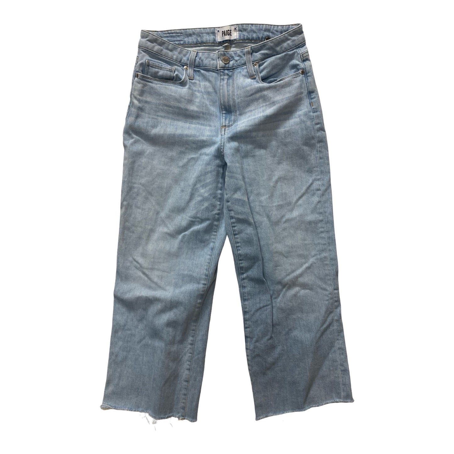 Jeans Wide Leg By Paige In Blue Denim, Size:4