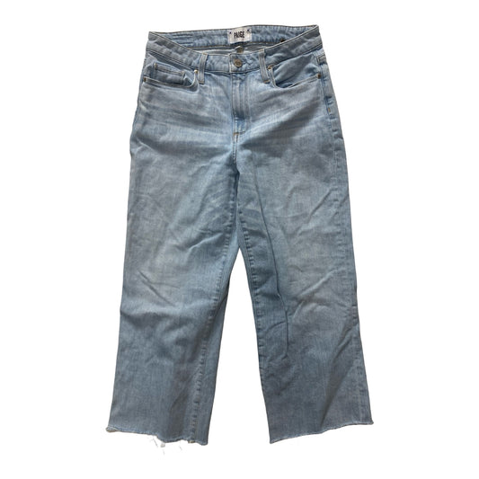 Jeans Wide Leg By Paige In Blue Denim, Size:4