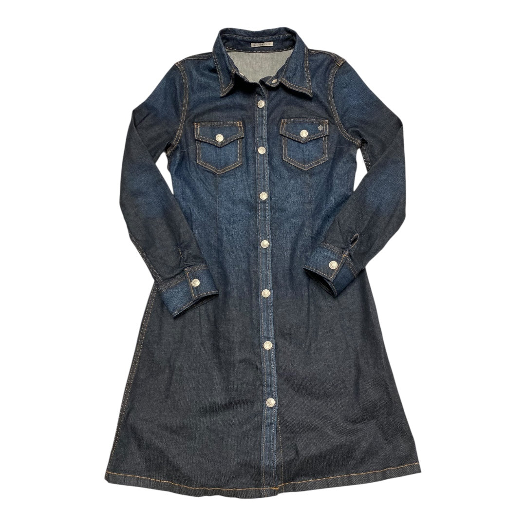 Dress Casual Midi By Ag Jeans In Blue Denim, Size:L