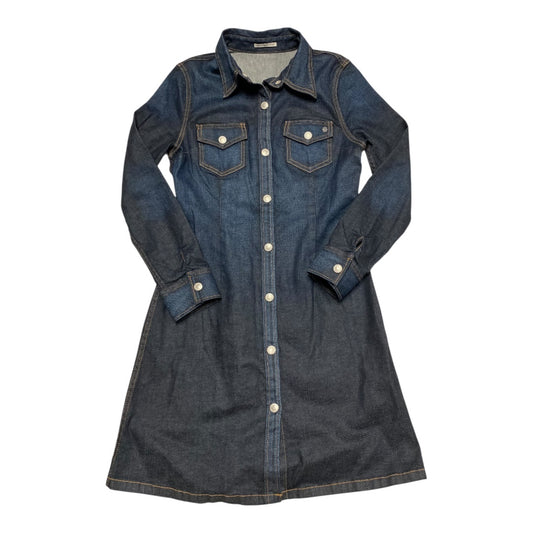 Dress Casual Midi By Ag Jeans In Blue Denim, Size:L