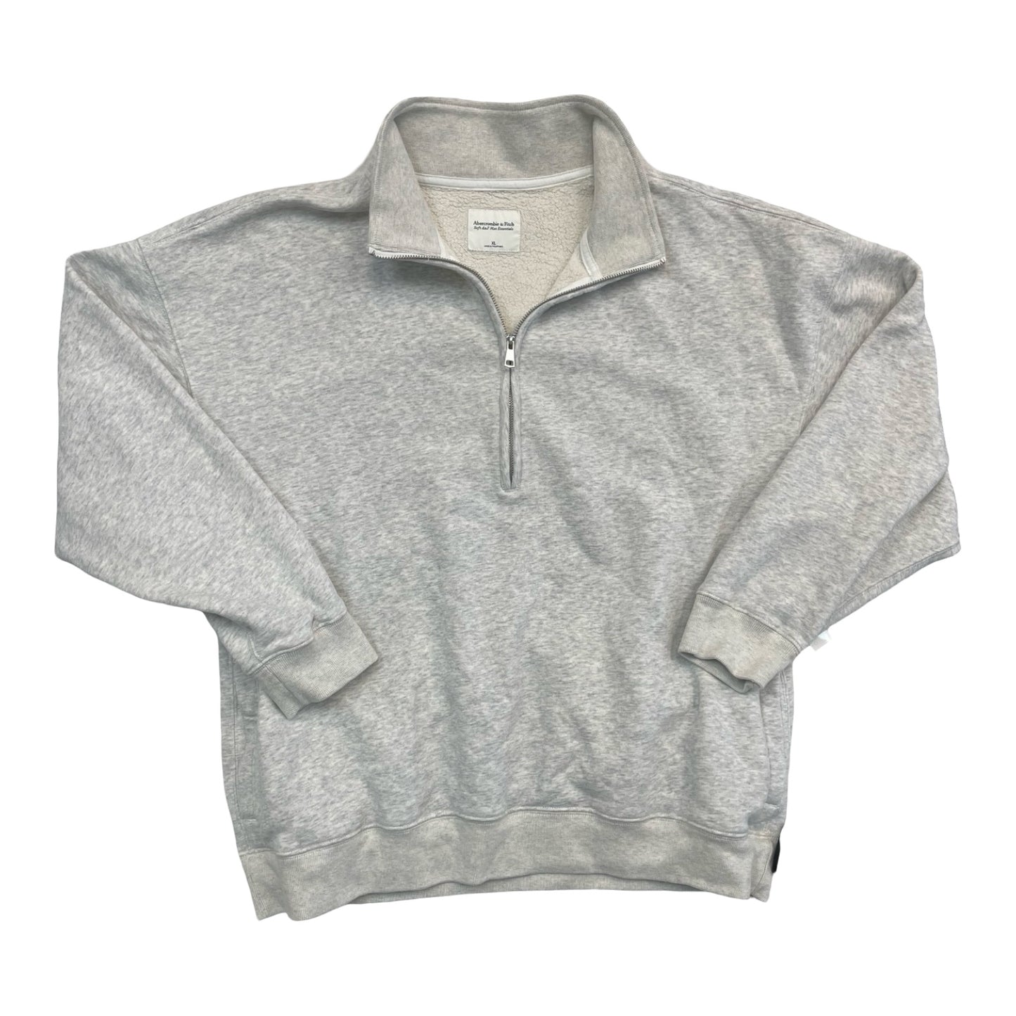 Sweatshirt Collar By Abercrombie And Fitch In Grey, Size:Xl